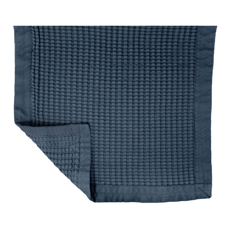 GILDEN TREE Bathroom Mat Absorbent Cotton Quick Dry for Shower, Bath & Bathtub Washable Thin, Modern Style (Midnight Blue) - Image 1